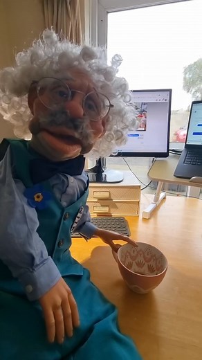 Nigel's medicine! #92yearoldNigel #puppets #puppetshow British Puppet Guild UK Vent Convention | Tony Payne's Puppets