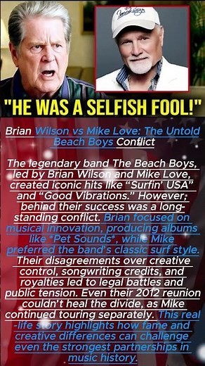 Brian Wilson vs Mike Love: The Untold Beach Boys Conflict