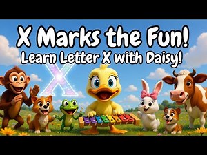 “X Marks the Fun! 🦆 | Daisy the Duck Learns Letter X | Kids ABC Song | Kids Learning Poem