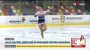 Premieră pentru România, în patinajul artistic feminin: Julia Sauter a reușit săritura triplu Lutz, cu o săptămână înainte de Campionatele Europene https://bit.ly/3WgOWhZ | Ştirile TVR
