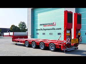 Faymonville - MultiMAX extendable semi-trailer w/ 4 axles, excavator trough & shifting double ramps