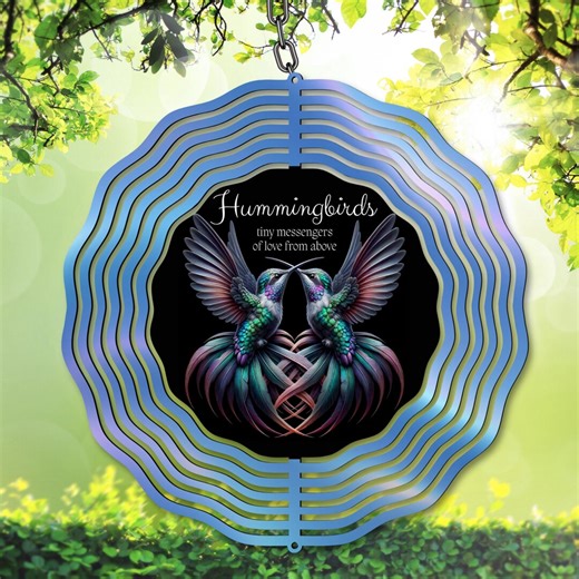 Hummingbird Wind Spinner PNG, Tiny Messengers of Love From Above, Memorial Garden Spinner Template, Yard Decor DIY Gift, (digital Download) - Etsy
