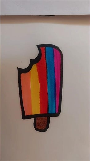 Ice-cream cone drawing | colour 😍 full drawing #art #viralshort #satisfying #dipmalakidrawing #yt