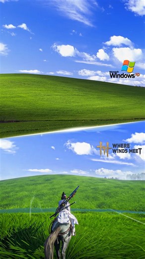 Windows XP Wallpaper vs Open World Games 😂