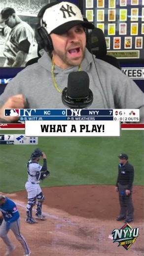What a THROW BY CABBY! Yankees HOLD THE LEAD! #mlb