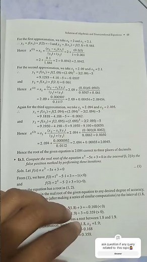 Regula Falsi method or method of false position |Numerical analysis#bscmaths #bsc3rdyearmaths #bsc