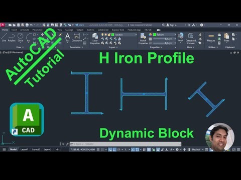 How to Create H Iron Profile as Dynamic Block in AutoCAD