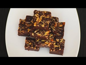 Caramel Chocolate Almond Fudge | Quick Condensed Milk Recipe | Vibha's Kitchen