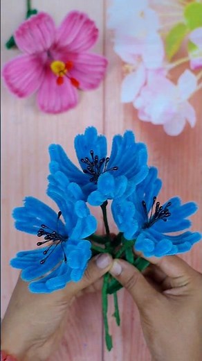 How to Make Pipe Cleaner Flower || Pipe Cleaner Flowers Bouquet || Pipe Cleaner Crafts