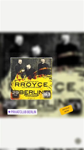 RROYCE_Official on Instagram: "⏰️ 29.05.2026 🌍 @privatclub_berlin 🎼 @rroyce_official + @kymusic_official Tickets im VVK: https://www.eventim-light.com/de/a/69091c22ac6f162b5189a0d7 @rroyce_kay @al_rroyce #livemusic #berlin #synthiepop #rroyce_official #synthwave"