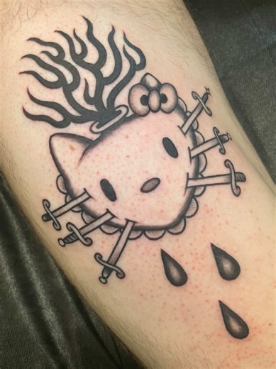 Hello Kitty Sacred Heart Tattoo for Alessio