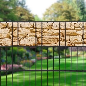 [Hot Item] Sichtschutzstreifen Stein-Optik Grob 19cmx35m Pivacy PVC Strip Screen Fence