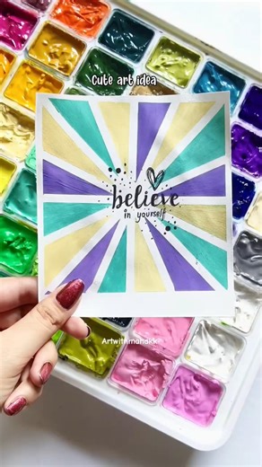 Easy Art Ideas💜✨ #arte #gouache #shorts #viral #trending #easyart #gouacheart #youtubeshorts #simple