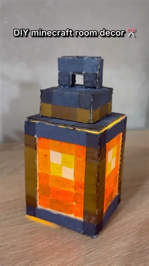 DIY Minecraft lamp decor💡 #shorts