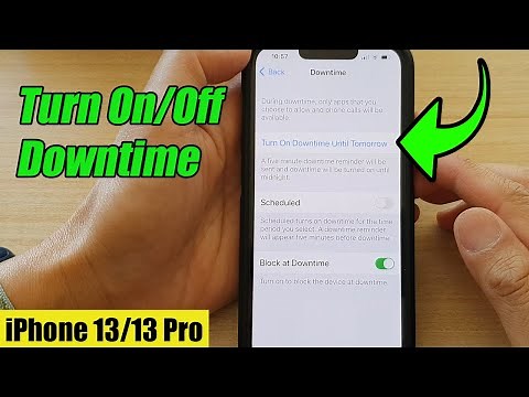 iPhone 13/13 Pro: How to Turn On/Off Downtime