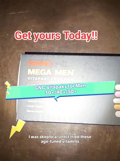 Stop playing chemist every morning! 🧪 Manually sorting through 5 different vitamin bottles is a waste of time. I switched to the GNC Mega Men Vita Program because it’s a total cheat code for your health. ​Each daily pack is loaded with: ✅ Clinical Strength Multivitamin for energy & immunity ✅ Heart & Brain Support (Omega-3s) ✅ Antioxidants for cell protection ✅ Joint & Muscle recovery Perfect for the gym bag, the office, or when you’re traveling. One pack and you’re done for the day. No mess, n