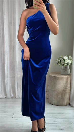 Stunning Blue Velvet Dress from Zara