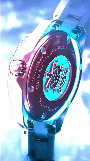 DS Action Diver 38mm Titanium | The turquoise splash #certina #swisswatches