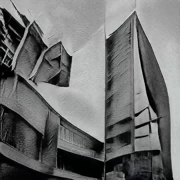 865K views · 4.9K reactions | Experimenting with Machine Learning art. These buildings do not exist, they were computer generated by a model trained with brutalist architecture, using StyleGAN on RunwayML. Thanks to Derrick Schultz for the intro to this world of magic where science and art collide yet again. Music created on Arturia EMS Synthi V. NFT drop at ZORA ✨ https://zora.co/moullinex/1170 | Moullinex | Facebook