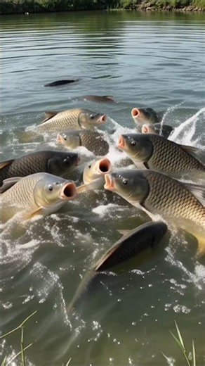 #soart viral video 🐬 📸 📸 From an empty patch of farmland to a thriving fish pond full of giant fish🐟