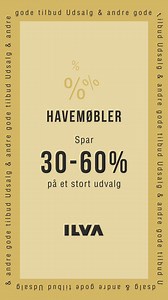 Er du på udkig efter nye havemøbler? ✨ Udforsk vores udsalg og andre gode tilbud her, på ILVA.dk eller i dit nærmeste ILVA bolighus. | ILVA