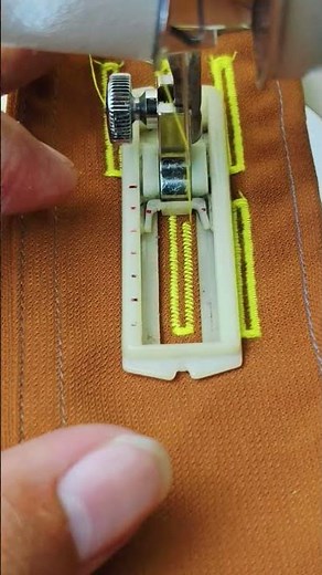 Sewing buttonhole pattern using a Janome sewing machine #sewingtechnique