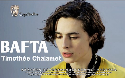 【中英字幕 | 甜茶】真挚谈情感 表演 试镜 剧本 电影拍摄和感悟 | 英国学院奖BAFTA Cmbyn Timothée Chalamet