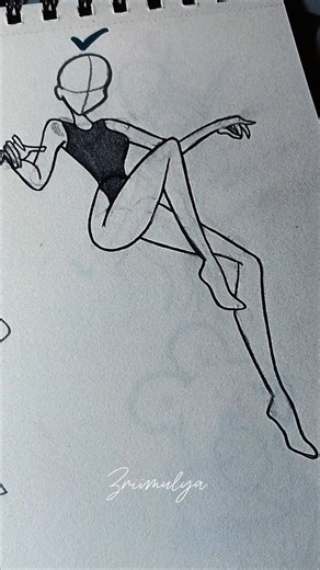 How to draw Female body pose tutorial #drawing #stickman #howtodraw #art #tutorial