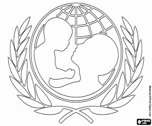 UNICEF Logo coloring page printable game