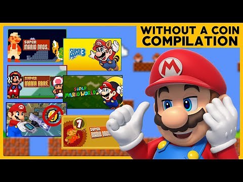 All Classic Mario WITHOUT A COIN Compilation!
