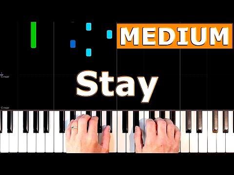 The Kid LAROI, Justin Bieber - Stay - MEDIUM Piano Tutorial Easy