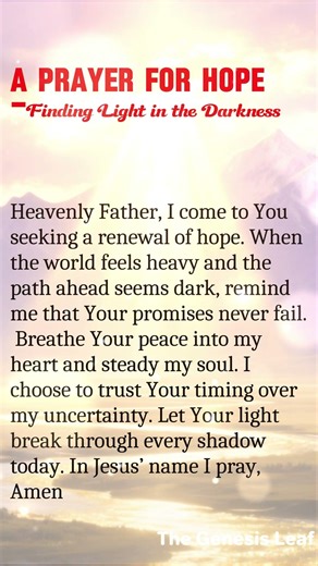 This prayer breaks the grip of hopelessness 🙏 #Prayer #Jesus #ChristianEncouragement