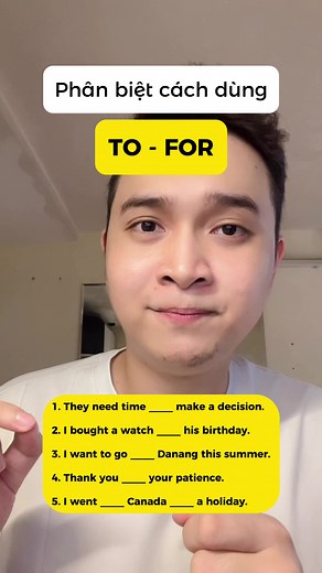 Hướng dẫn sử dụng To và For trong tiếng Anh
