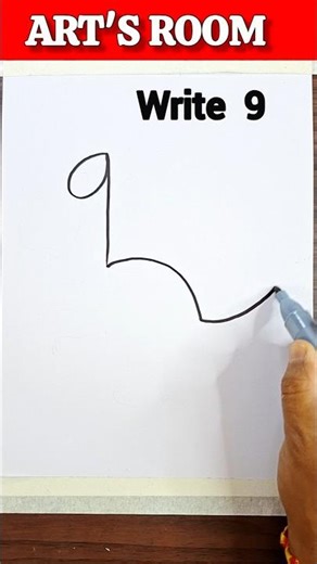 Drawing A Dinosaur With Number 9 | Easy Drawing #shorts #drawing