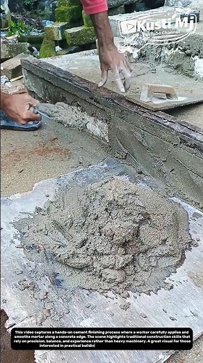 Manual Cement Finishing Technique: Crafting Strong and Smooth Edges.
