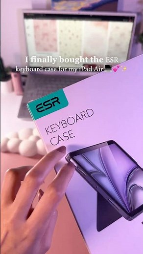 I finally bought the ESR keyboard case for my iPad Air 💅🏻✨⌨️
