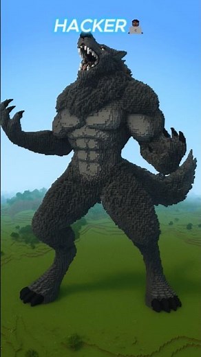 Minecraft REAL LIFE WOLF STATUE HOUSE BUILD CHALLENGE - NOOB vs PRO vs HACKER