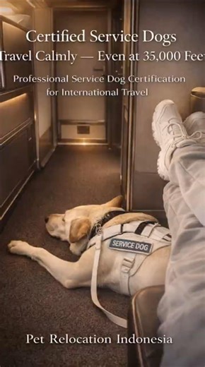 Certified Service Dogs Travel Calmly — Even at 35,000 Feet ✈️🐕