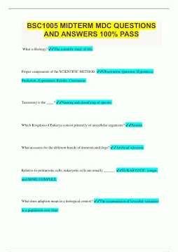 BSC1005 MIDTERM MDC QUESTIONS AND ANSWERS 100 PASS2131