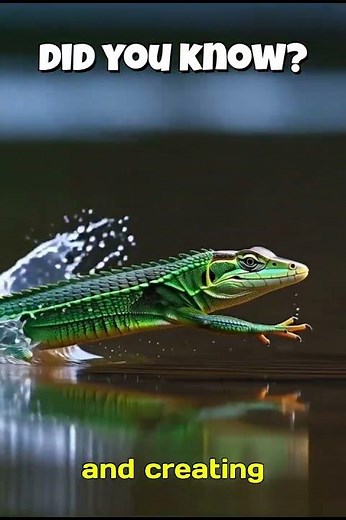 This Lizard Can RUN on Water — The Craziest Animal Superpower! #trending #shortvideos #viralvideo