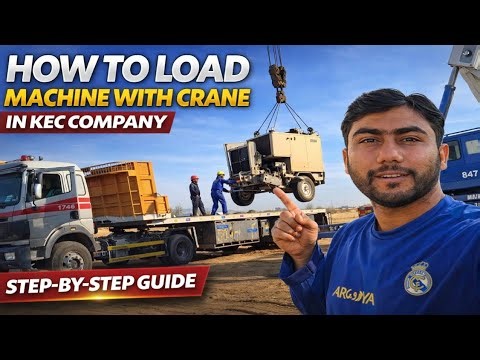 😲How to Load Heavy Machine with Crane | Full Process Step by Step🇸🇦