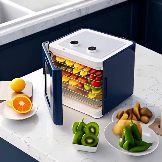 PowerPac Electric Food Dehydrator for Home Commercial Multi Tier with Adjustable Thermostat (PPT512)
