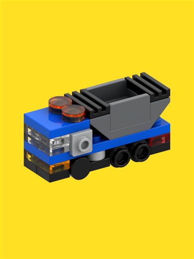 Micro March 2026 - Day 4 - LEGO Waste Bin Truck MOC Designed by BOBBY BRIX #lego #bobbybrix #micromarch #truck #legobuild