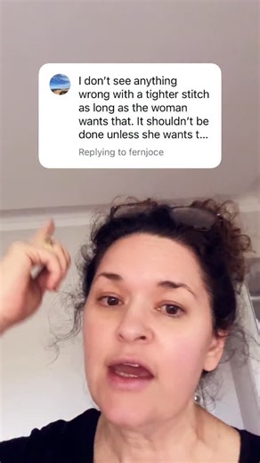 Dr. Jolene Brighten on Instagram: "The husband stitch doesn’t make you “tighter” and a tight V Gina is a scared and not adequately supported piece of anatomy. A pelvic floor PT can do a lot more for you than any stitch and the work you put in can help you hit that big O a lot more often. And for the haters that want to come for me—if you’re reading this then I know you can read and could have looked up any non-sense you want to spout to save yourself the embarrassment"