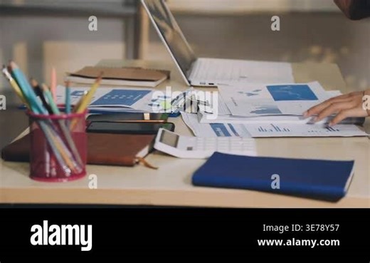 woman writing on note pad in office Stock Video Footage - Alamy