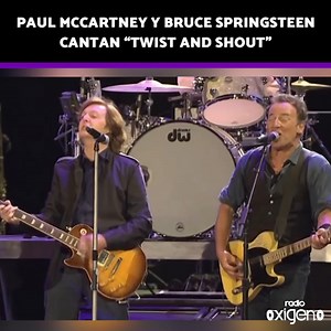DOS LEYENDAS 🙌 El día que #PaulMcCartney y #BruceSpringsteen cantaron el clásico de #TheBeatles "Twist and Shout". 🌟 | Oxigeno