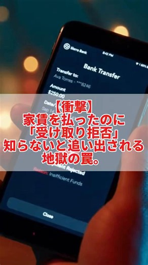 【衝撃】家賃を「払ったのに受け取り拒否」されました。知らないと追い出される地獄の罠。