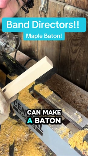 Baton Making! Maple handle! #banddirector #MusicEd #BandTeachers #musiceducation #woodworking @Crane School of Music Repair