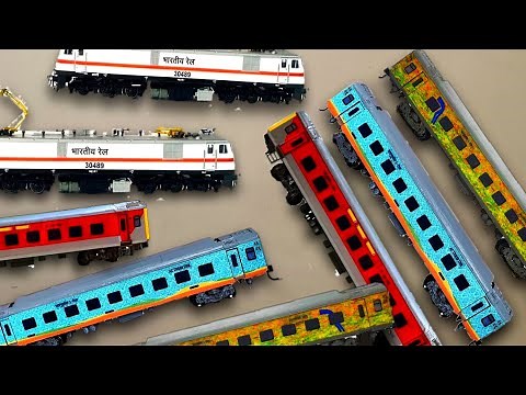 Make a longest toy train with paper at Home || LHB BLUE RED ORANGE