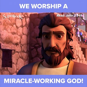Watch the first miracle Jesus performed! 😮🙌🏽🙇🏽‍♂️ Be a blessing to others and join us in sharing God's Word with more families. 📖 Click here ➡️ https://go.cbn.com/uf1Ey | Superbook